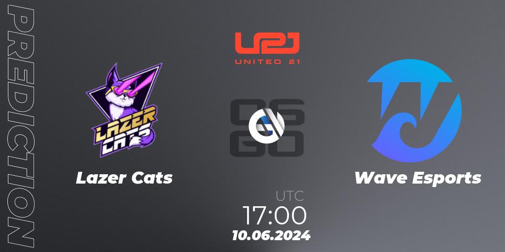 Pronósticos Lazer Cats - Wave Esports. 10.06.2024 at 17:00. United21 Season 14: Division 2 - Counter-Strike (CS2)