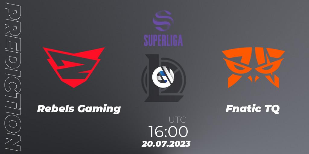 Pronósticos Rebels Gaming - Fnatic TQ. 20.07.23. Superliga Summer 2023 - Group Stage - LoL