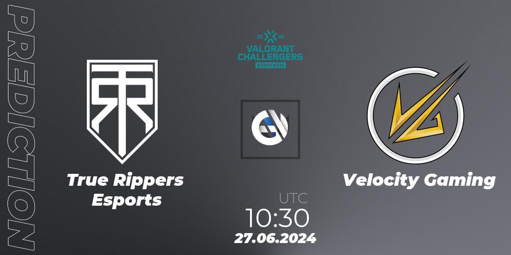 Pronósticos True Rippers Esports - Velocity Gaming. 27.06.2024 at 10:30. VALORANT Challengers 2024: South Asia - Split 2 - VALORANT