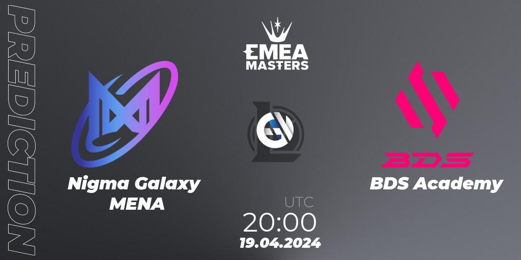 Pronósticos Nigma Galaxy MENA - BDS Academy. 19.04.24. EMEA Masters Spring 2024 - Group Stage - LoL