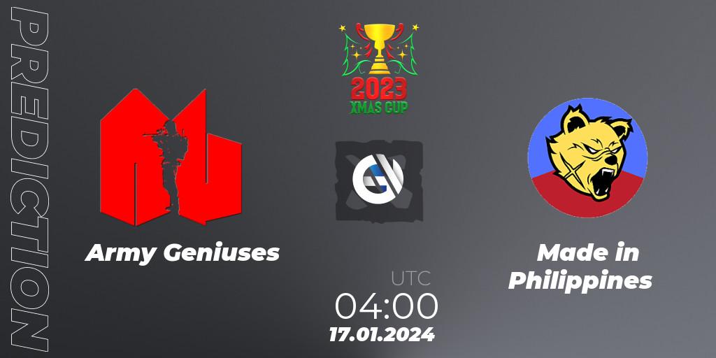 Pronósticos Army Geniuses - Made in Philippines. 17.01.24. Xmas Cup 2023 - Dota 2