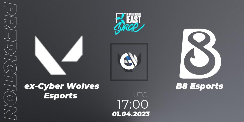 Pronósticos ex-Cyber Wolves Esports - B8 Esports. 01.04.23. VALORANT Challengers 2023 East: Surge Split 2 - VALORANT