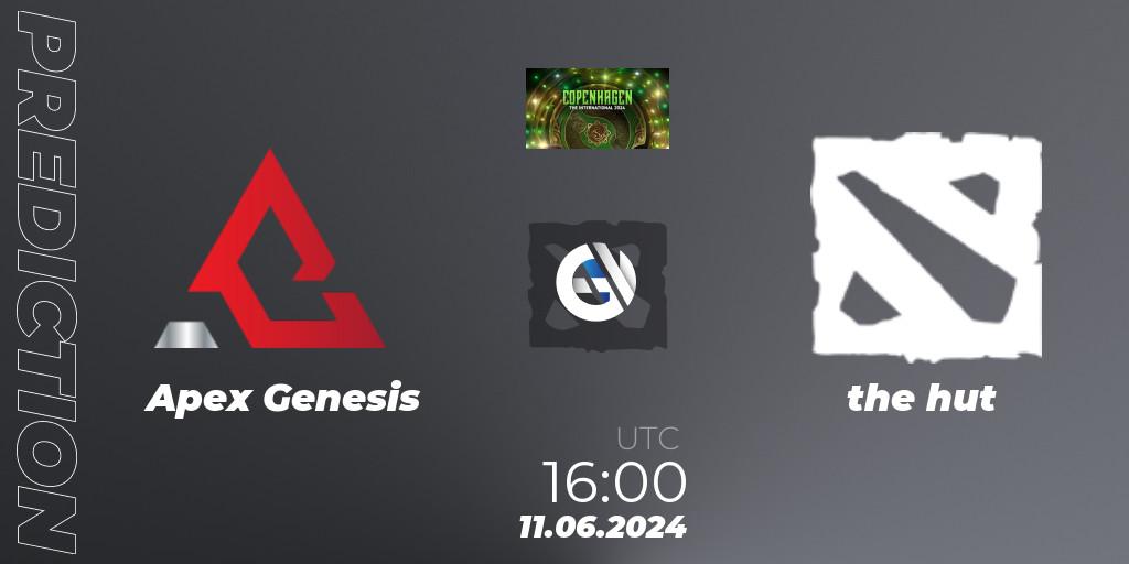 Pronósticos Apex Genesis - the hut. 11.06.2024 at 16:00. The International 2024: North America Closed Qualifier - Dota 2