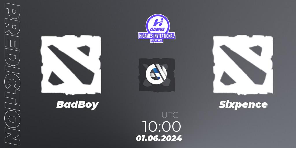 Pronósticos BadBoy - Sixpence. 01.06.2024 at 06:00. HiGames Invitational - Dota 2