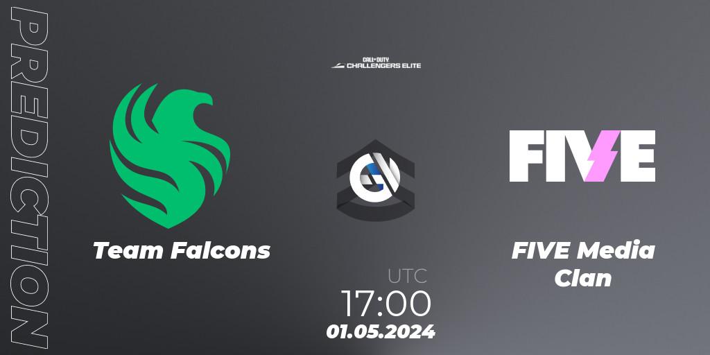 Pronósticos Team Falcons - FIVE Media Clan. 01.05.2024 at 17:00. Call of Duty Challengers 2024 - Elite 2: EU - Call of Duty