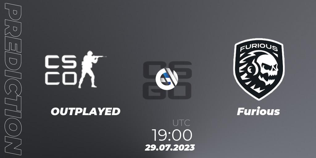Pronósticos OUTPLAYED - Furious. 29.07.2023 at 21:00. AGS CUP 2023: Open Qualififer #1 - Counter-Strike (CS2)