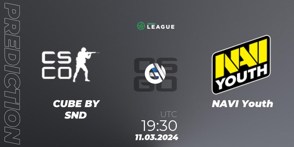 Pronósticos CUBE BY SND - NAVI Youth. 12.03.2024 at 18:00. ESEA Season 48: Main Division - Europe - Counter-Strike (CS2)