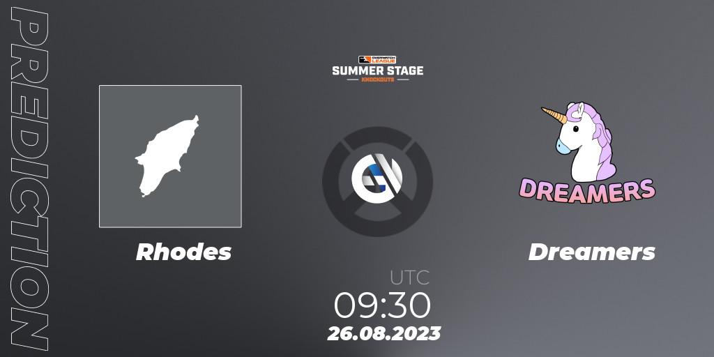 Pronósticos Rhodes - Dreamers. 26.08.23. Overwatch League 2023 - Summer Stage Knockouts - Overwatch