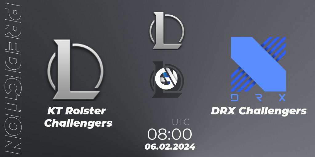 Pronósticos KT Rolster Challengers - DRX Challengers. 06.02.24. LCK Challengers League 2024 Spring - Group Stage - LoL