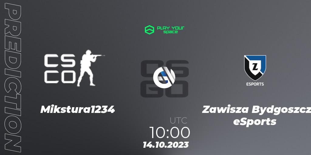 Pronósticos Mikstura1234 - Zawisza Bydgoszcz eSports. 14.10.2023 at 10:00. PYspace Cash Cup Finals - Counter-Strike (CS2)