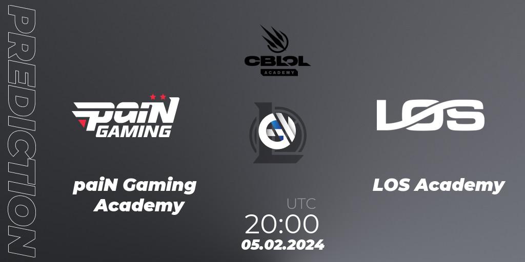 Pronósticos paiN Gaming Academy - LOS Academy. 05.02.2024 at 20:00. CBLOL Academy Split 1 2024 - LoL