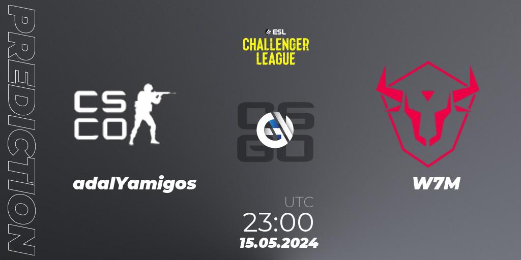 Pronósticos adalYamigos - W7M. 15.05.2024 at 23:00. ESL Challenger League Season 47: South America - Counter-Strike (CS2)