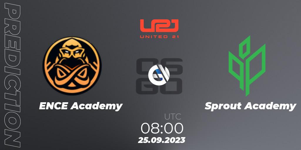 Pronósticos ENCE Academy - Sprout Academy. 27.09.2023 at 11:00. United21 Season 6 - Counter-Strike (CS2)