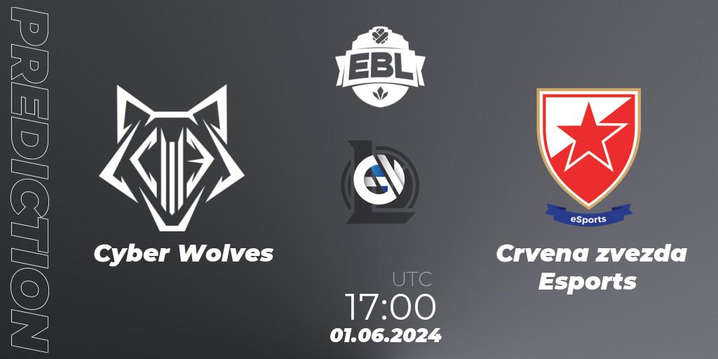 Pronósticos Cyber Wolves - Crvena zvezda Esports. 01.06.2024 at 17:00. Esports Balkan League Season 15 - LoL