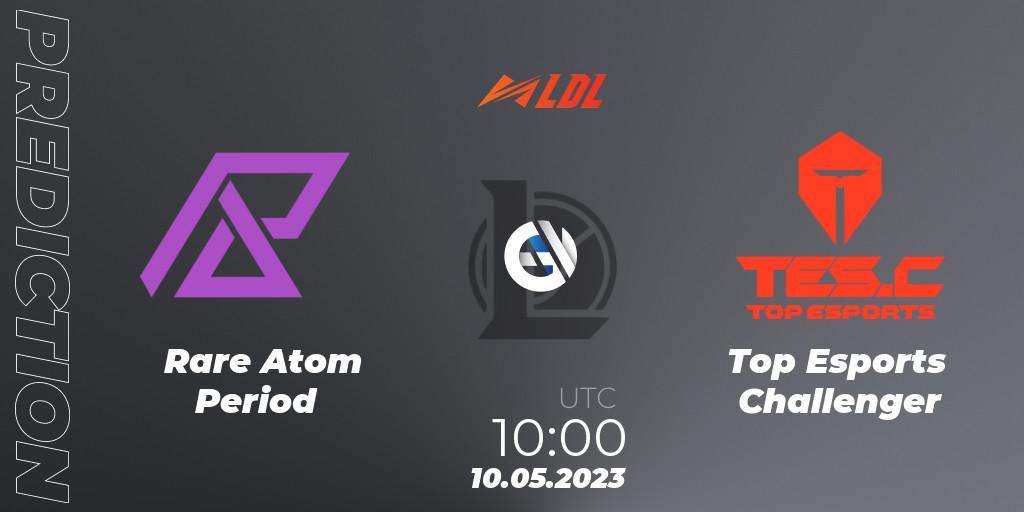 Pronósticos Rare Atom Period - Top Esports Challenger. 10.05.2023 at 11:20. LDL 2023 - Regular Season - Stage 2 - LoL