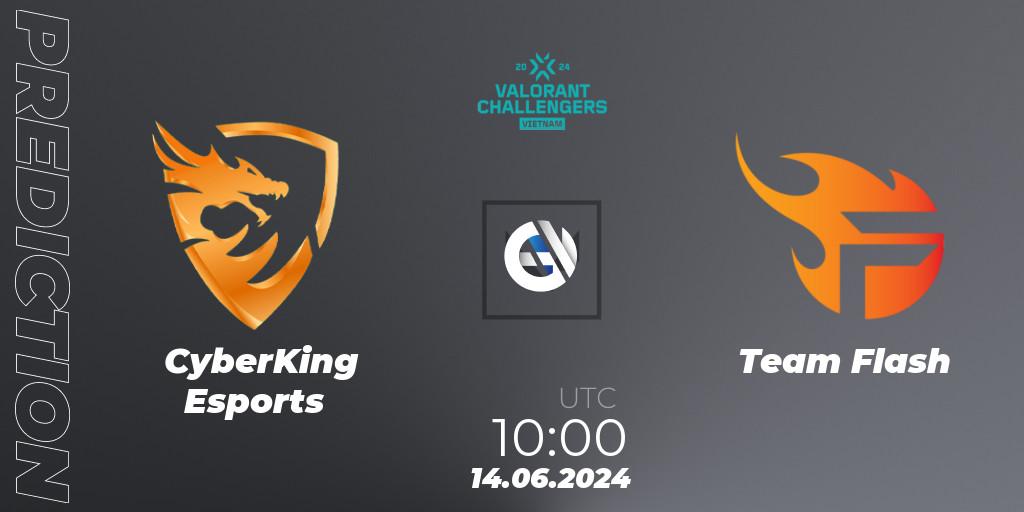 Pronósticos CyberKing Esports - Team Flash. 14.06.2024 at 10:00. VALORANT Challengers 2024: Vietnam Split 2 - VALORANT