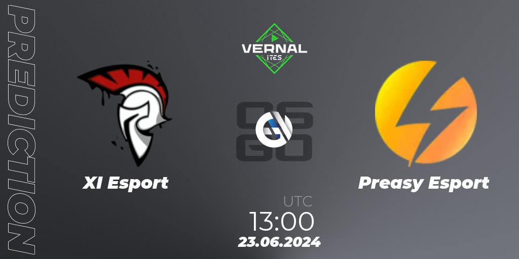 Pronósticos XI Esport - Preasy Esport. 23.06.2024 at 14:00. ITES Vernal - Counter-Strike (CS2)