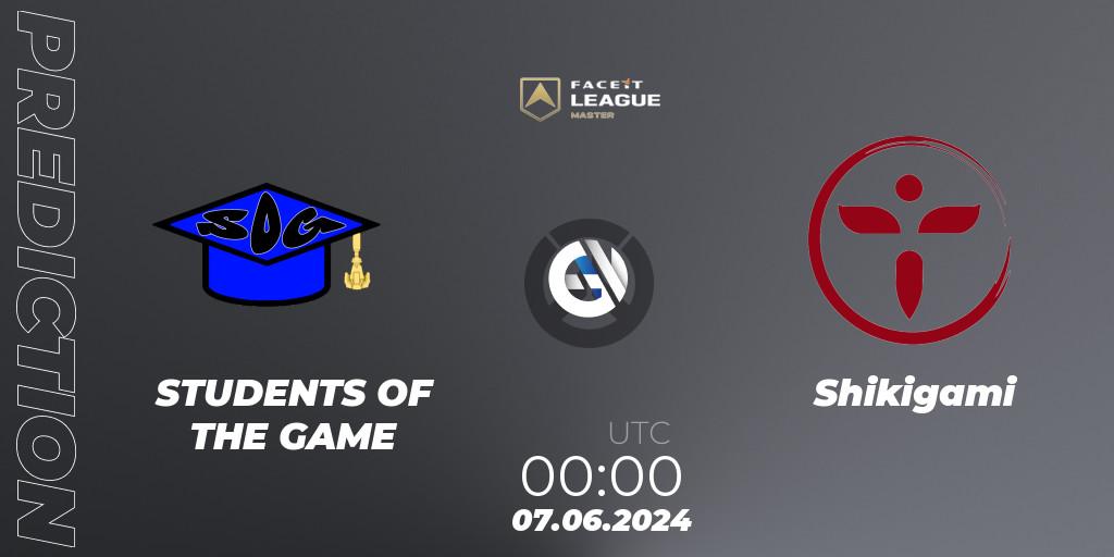 Pronósticos STUDENTS OF THE GAME - Shikigami. 07.06.2024 at 00:00. FACEIT League Season 1 - NA Master Road to EWC - Overwatch