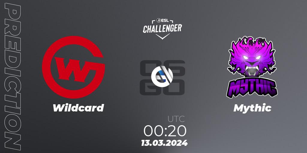 Pronósticos Wildcard - Mythic. 13.03.2024 at 00:20. ESL Challenger #57: North American Open Qualifier - Counter-Strike (CS2)