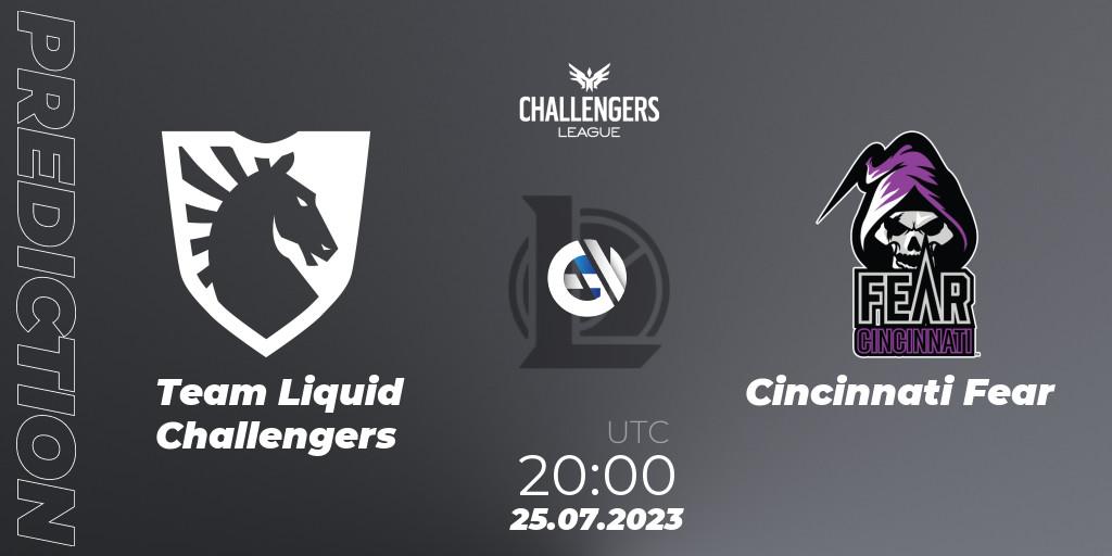 Pronósticos Team Liquid Challengers - Cincinnati Fear. 25.07.23. North American Challengers League 2023 Summer - Playoffs - LoL