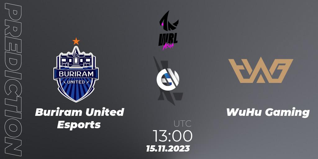 Pronósticos Buriram United Esports - WuHu Gaming. 15.11.23. WRL Asia 2023 - Season 2 - Regular Season - Wild Rift
