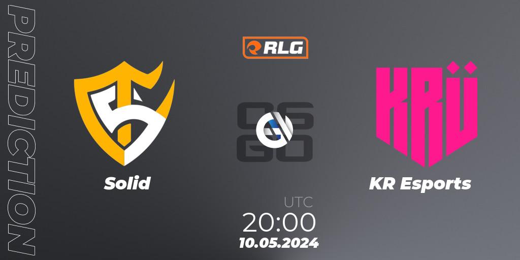 Pronósticos Solid - KRÜ Esports. 10.05.2024 at 20:30. RES Latin American Series #4 - Counter-Strike (CS2)