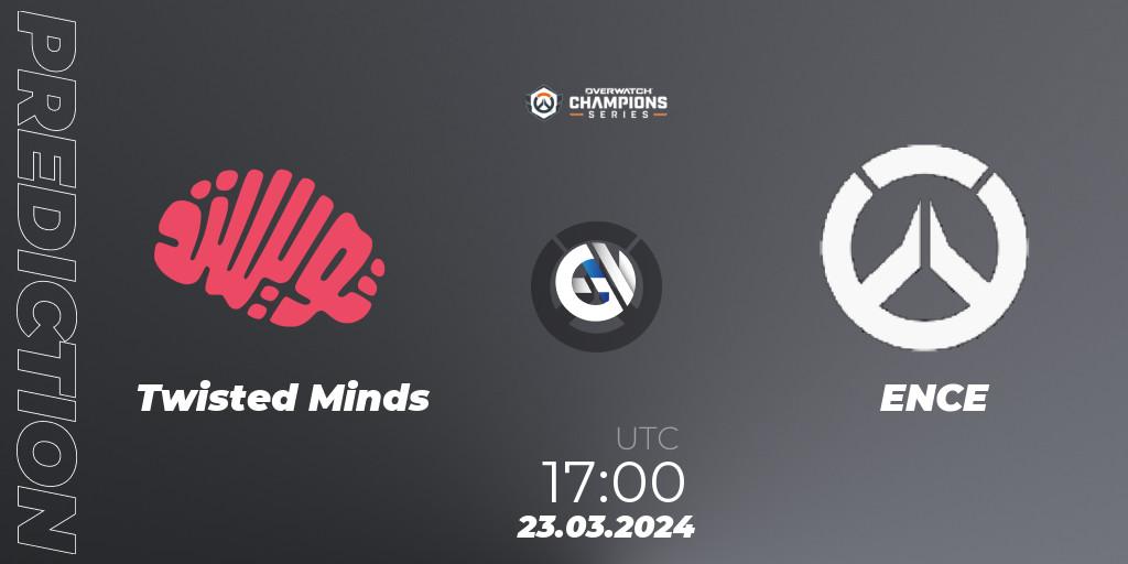 Pronósticos Twisted Minds - ENCE eSports. 23.03.24. Overwatch Champions Series 2024 - EMEA Stage 1 Main Event - Overwatch