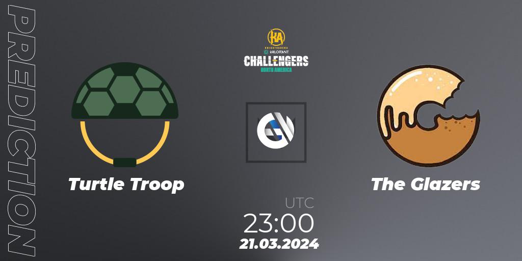 Pronósticos Turtle Troop - The Glazers. 22.03.2024 at 00:00. VALORANT Challengers 2024: North America Split 1 - VALORANT