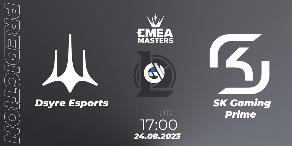 Pronósticos Dsyre Esports - SK Gaming Prime. 24.08.2023 at 18:00. EMEA Masters Summer 2023 - LoL