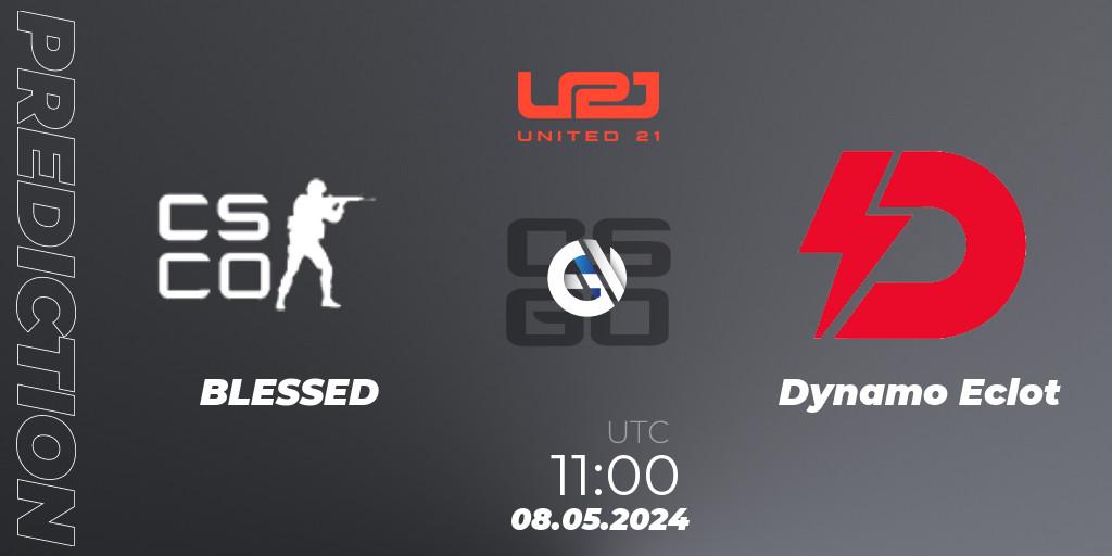 Pronósticos BLESSED - Dynamo Eclot. 08.05.2024 at 12:00. United21 Season 15 - Counter-Strike (CS2)