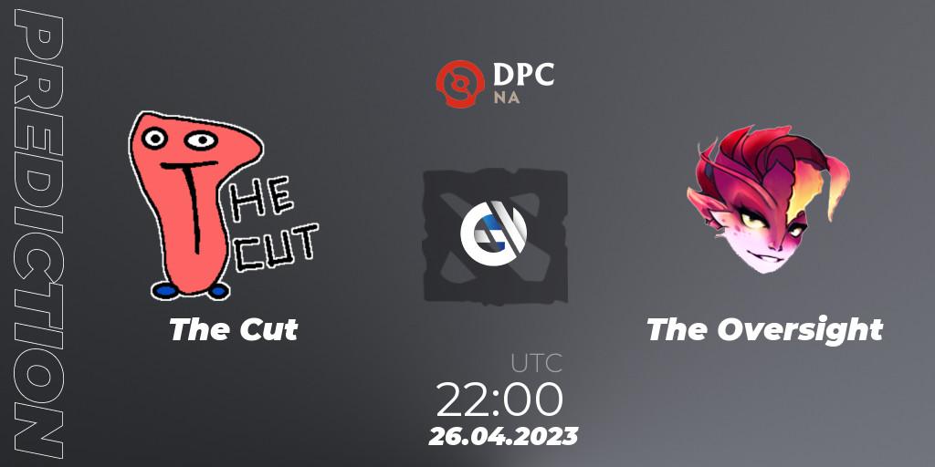 Pronósticos The Cut - The Oversight. 26.04.2023 at 22:47. DPC 2023 Tour 2: NA Division II (Lower) - Dota 2