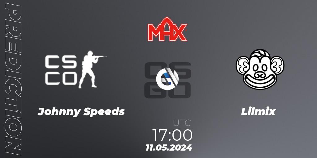Pronósticos Johnny Speeds - Lilmix. 11.05.2024 at 17:00. MAX Skills Tournament - Counter-Strike (CS2)