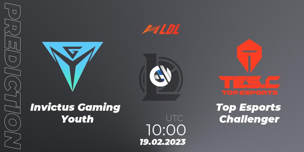 Pronósticos Invictus Gaming Youth - Top Esports Challenger. 19.02.23. LDL 2023 - Regular Season - LoL