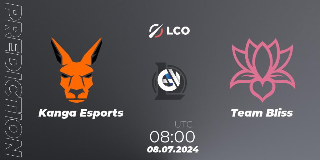 Pronósticos Kanga Esports - Team Bliss. 08.07.2024 at 08:00. LCO Split 2 2024 - Group Stage - LoL