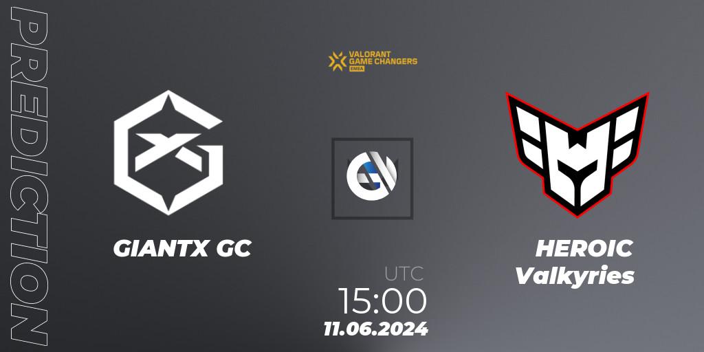 Pronósticos GIANTX GC - HEROIC Valkyries. 11.06.2024 at 18:30. VCT 2024: Game Changers EMEA Stage 2 - VALORANT