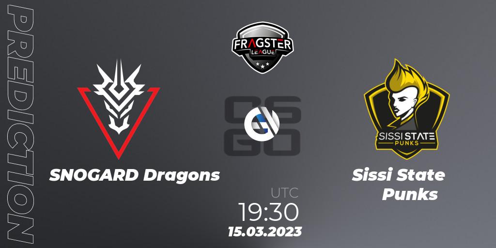 Pronósticos SNOGARD Dragons - Sissi State Punks. 15.03.2023 at 19:30. Fragster League Season 4 - Counter-Strike (CS2)