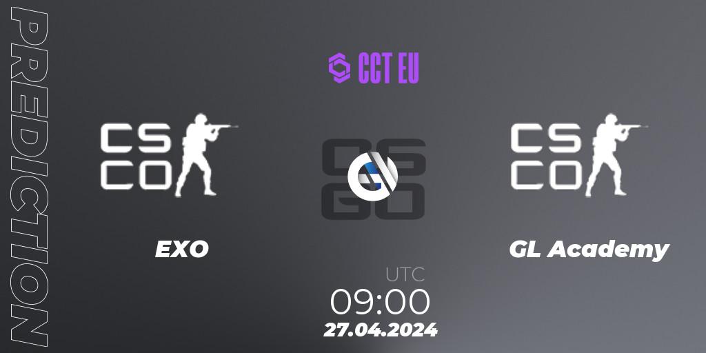 Pronósticos EXO Clan - GamerLegion Academy. 27.04.24. CCT Season 2 Europe Series 2 Closed Qualifier - CS2 (CS:GO)