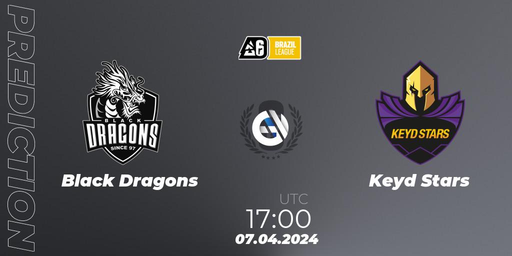 Pronósticos Black Dragons - Keyd Stars. 07.04.24. Brazil League 2024 - Stage 1 - Rainbow Six