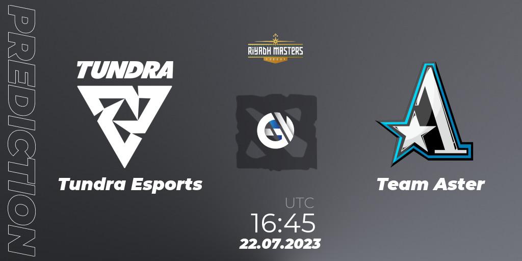 Pronósticos Tundra Esports - Team Aster. 22.07.2023 at 17:57. Riyadh Masters 2023 - Group Stage - Dota 2