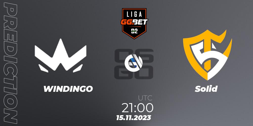 Pronósticos WINDINGO - Solid. 21.11.2023 at 21:00. Dust2 Brasil Liga Season 2 - Counter-Strike (CS2)