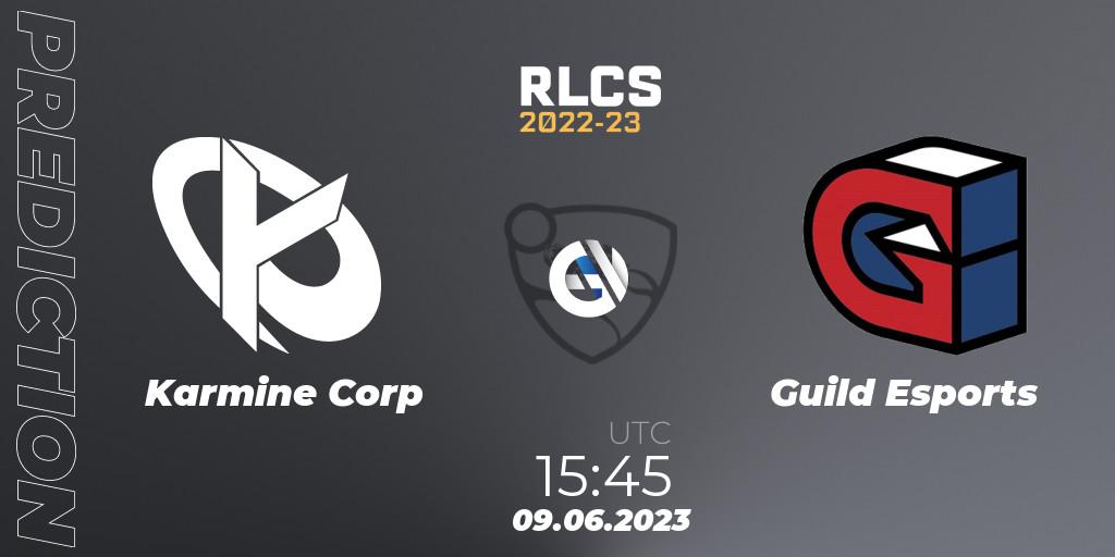 Pronósticos Karmine Corp - Guild Esports. 09.06.23. RLCS 2022-23 - Spring: Europe Regional 3 - Spring Invitational - Rocket League