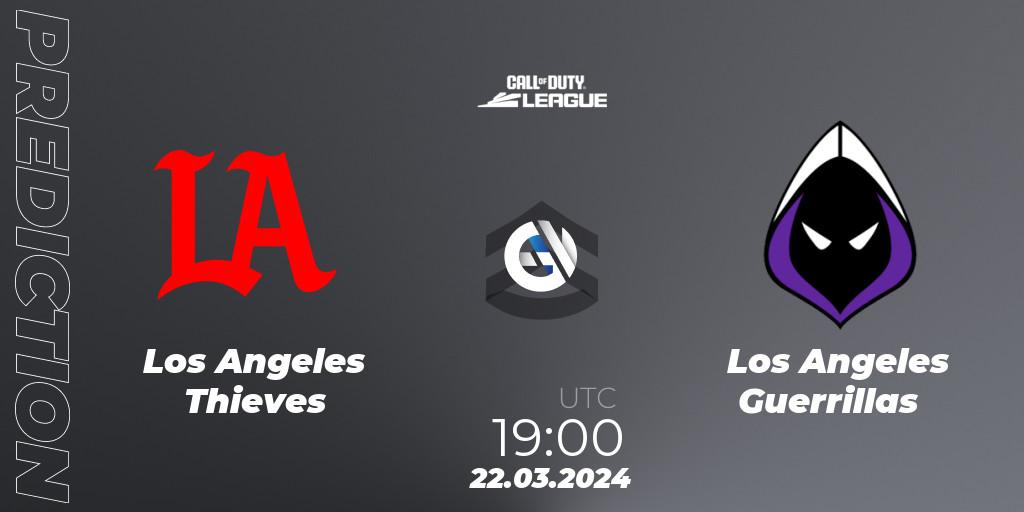 Pronósticos Los Angeles Thieves - Los Angeles Guerrillas. 22.03.2024 at 19:00. Call of Duty League 2024: Stage 2 Major - Call of Duty
