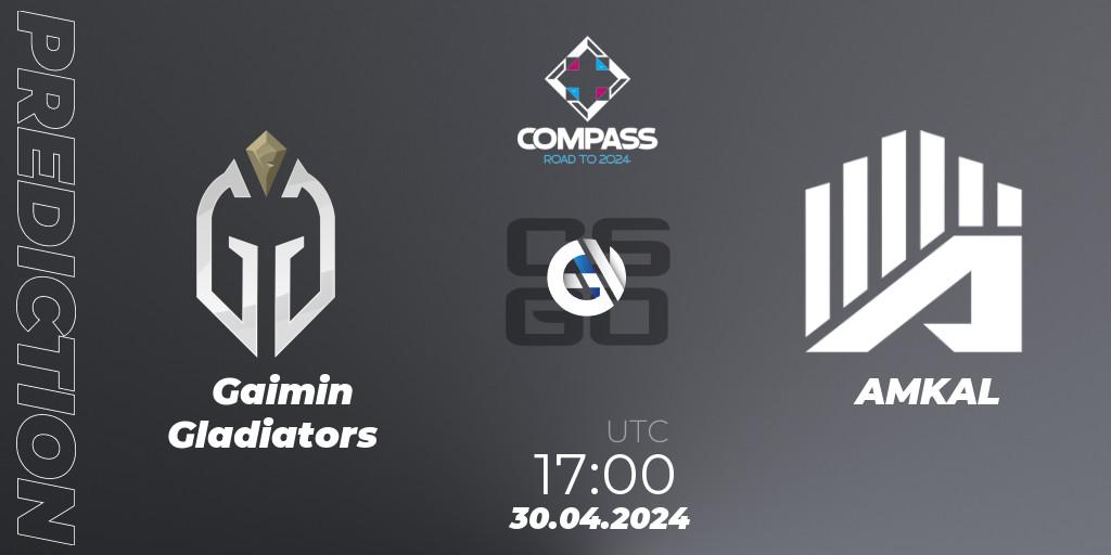 Pronósticos Gaimin Gladiators - AMKAL. 30.04.2024 at 17:10. YaLLa Compass Spring 2024 - Counter-Strike (CS2)