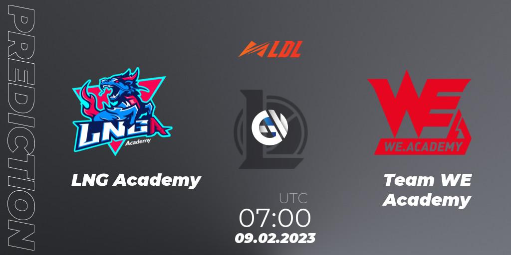Pronósticos LNG Academy - Team WE Academy. 09.02.23. LDL 2023 - Swiss Stage - LoL