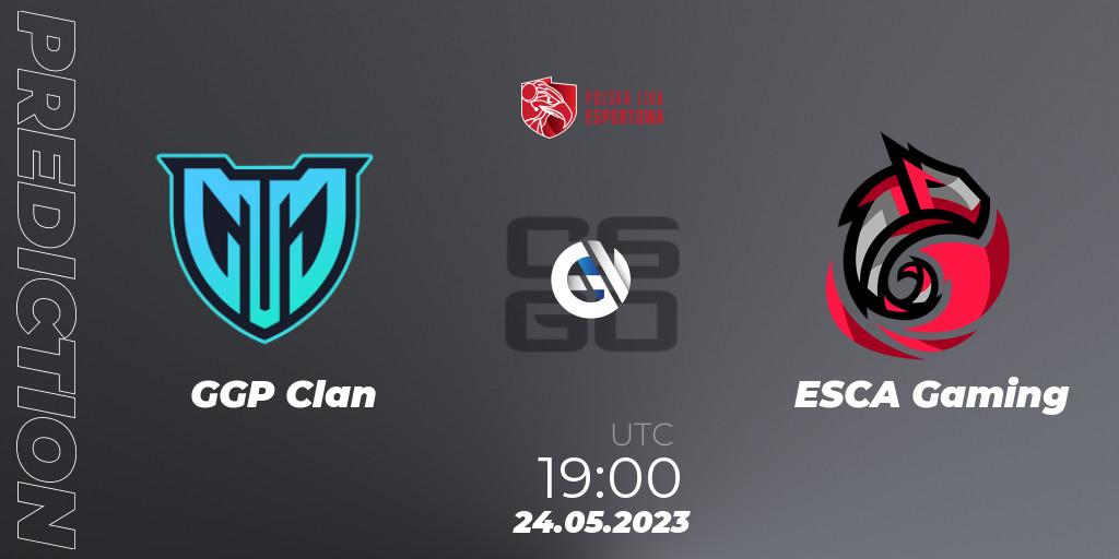 Pronósticos GGP Clan - ESCA Gaming. 24.05.2023 at 19:00. Polish Esports League 2023 Split 2 - Counter-Strike (CS2)