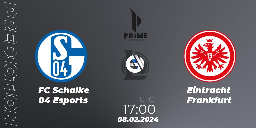 Pronósticos FC Schalke 04 Esports - Eintracht Frankfurt. 08.02.24. Prime League Spring 2024 - Group Stage - LoL