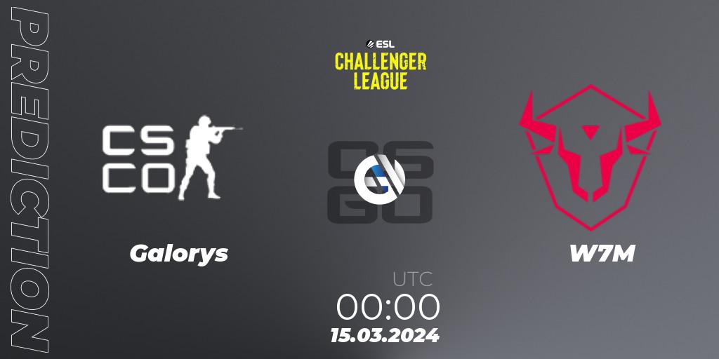 Pronósticos Galorys - W7M. 15.03.24. ESL Challenger League Season 47: South America - CS2 (CS:GO)