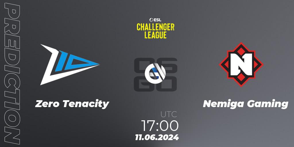 Pronósticos Zero Tenacity - Nemiga Gaming. 15.06.2024 at 17:00. ESL Challenger League Season 47 Relegation: Europe - Counter-Strike (CS2)
