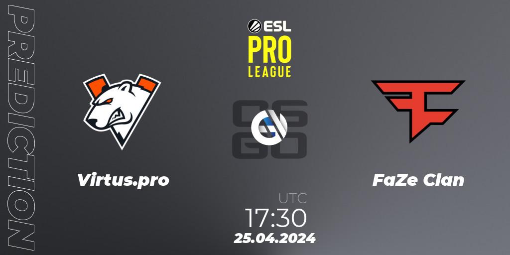 Pronósticos Virtus.pro - FaZe Clan. 25.04.24. ESL Pro League Season 19 - CS2 (CS:GO)