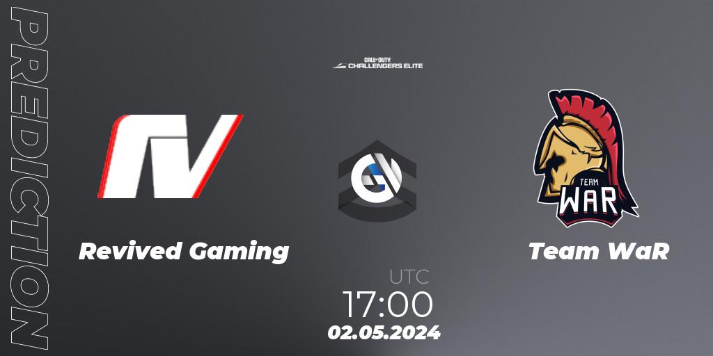 Pronósticos Revived Gaming - Team WaR. 02.05.2024 at 17:00. Call of Duty Challengers 2024 - Elite 2: EU - Call of Duty